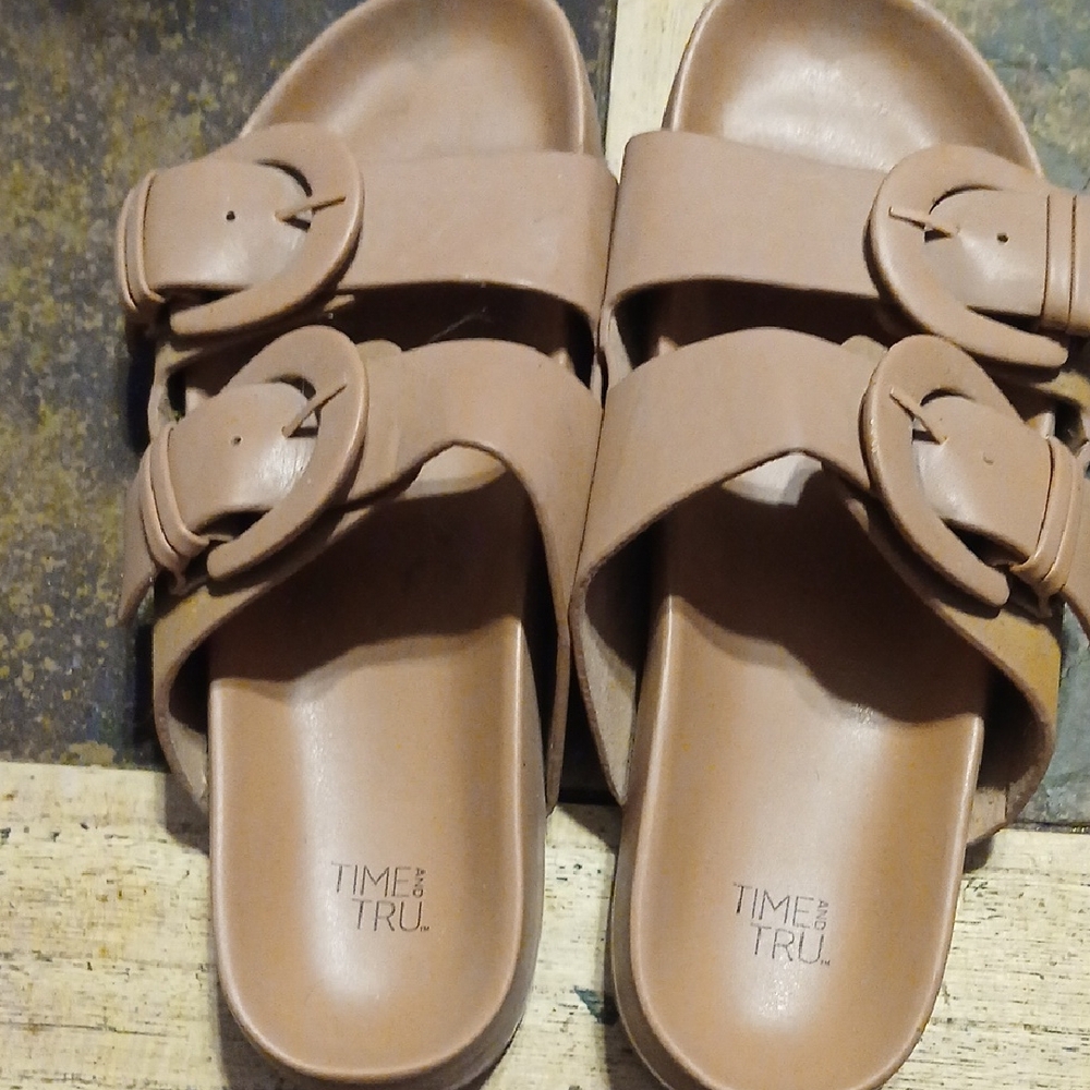 Time and Tru Tan Sandals